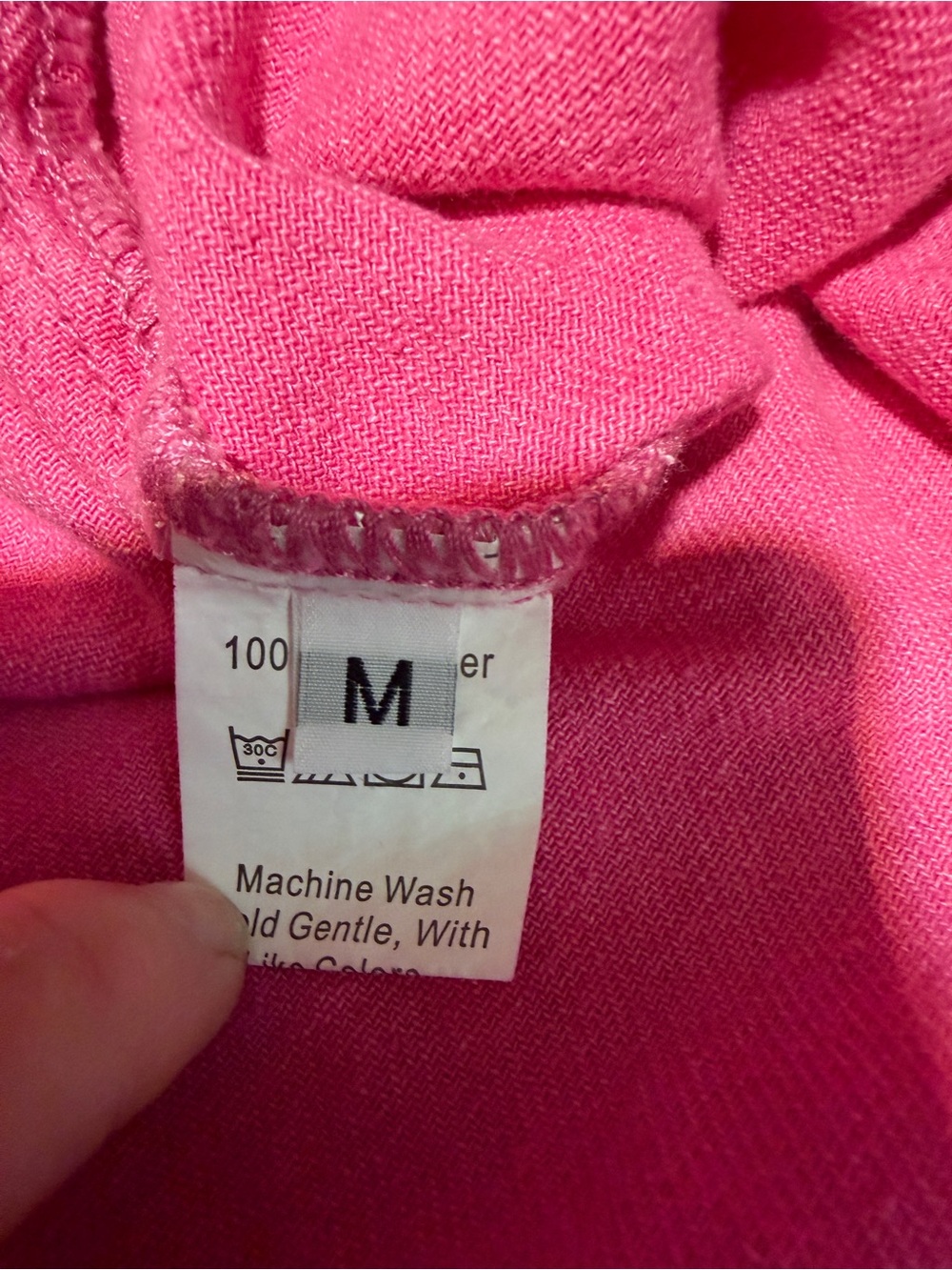 Pink Distressed Button-Front Jean Jacket - Picture 7 of 7